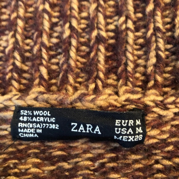 Zara Wool Blend knit Button Down Long Sleeved Cardigan Size - Picture 5 of 8